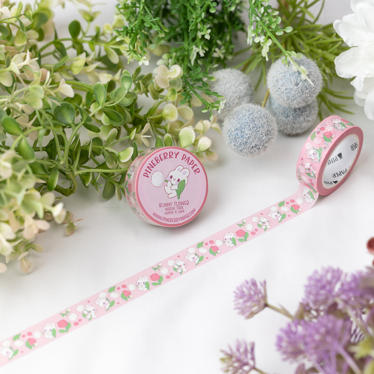 Bunny Flower Washi Tape | 15mm x 10m | W023