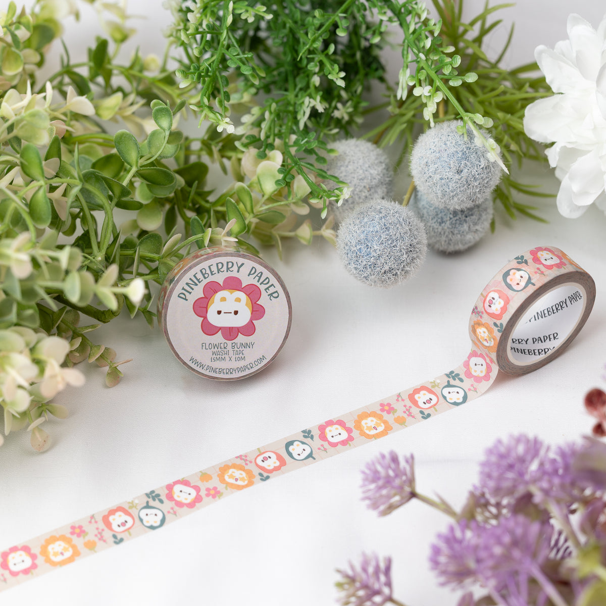Flower Bunny Head Washi Tape | 15mm x 10m | W024
