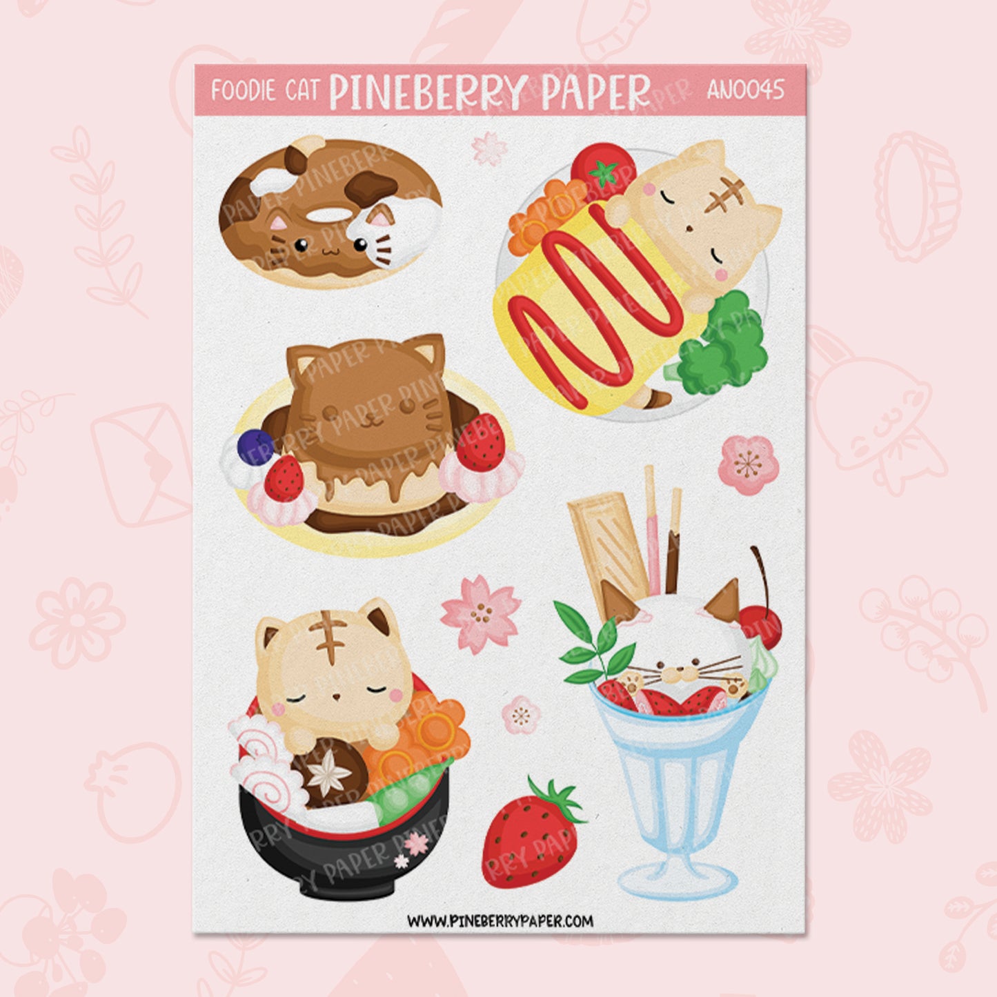 Kawaii Food Cat | AN0042