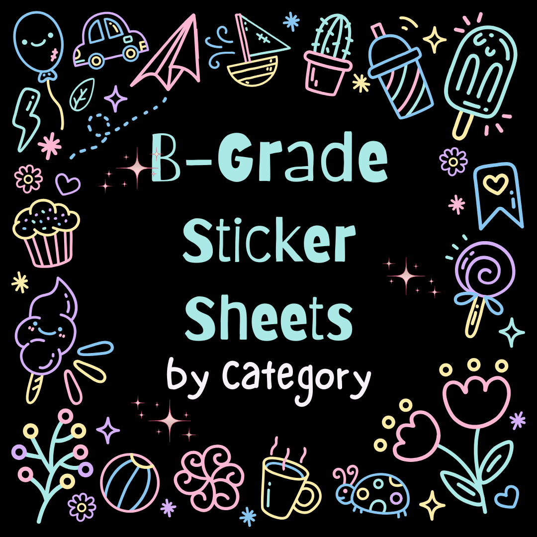 B-Grade Stickers by Category | Imperfect | Mis-cut | Misfit | Oops