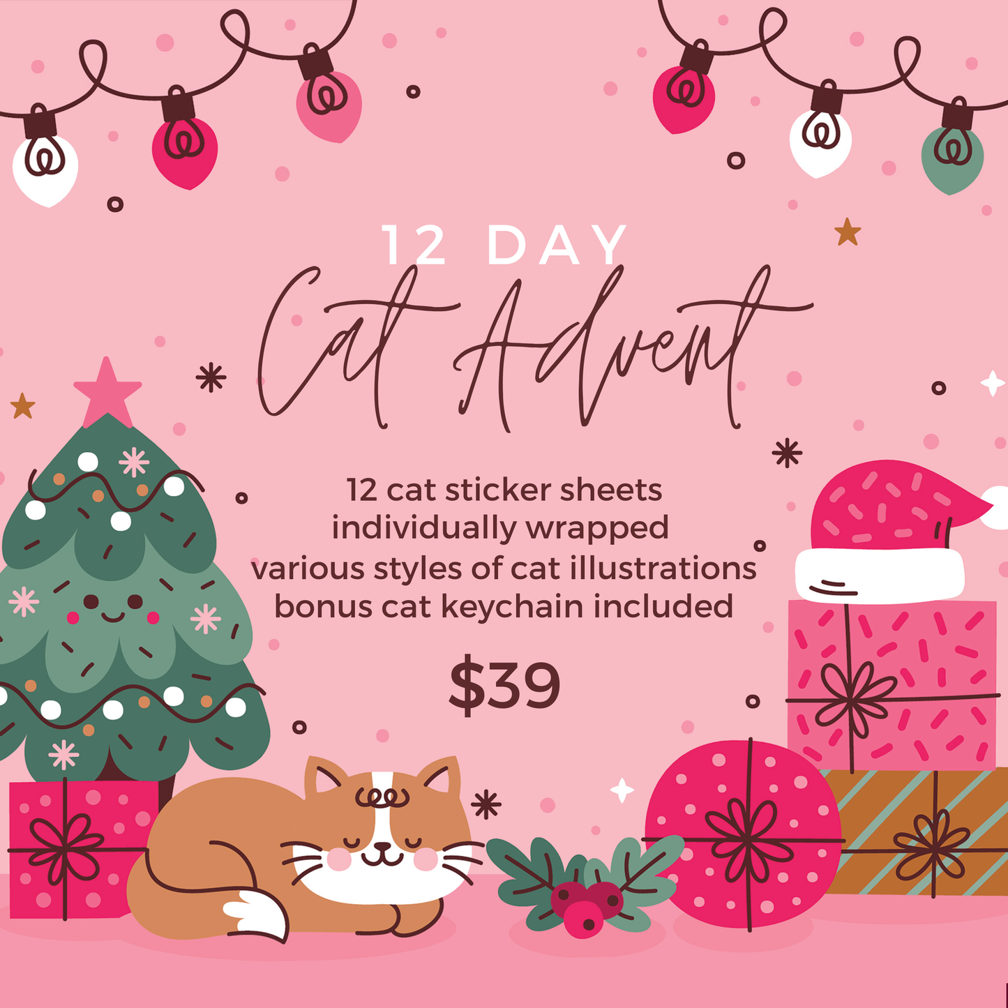 2025 Cat Sticker Advent Pre-Order
