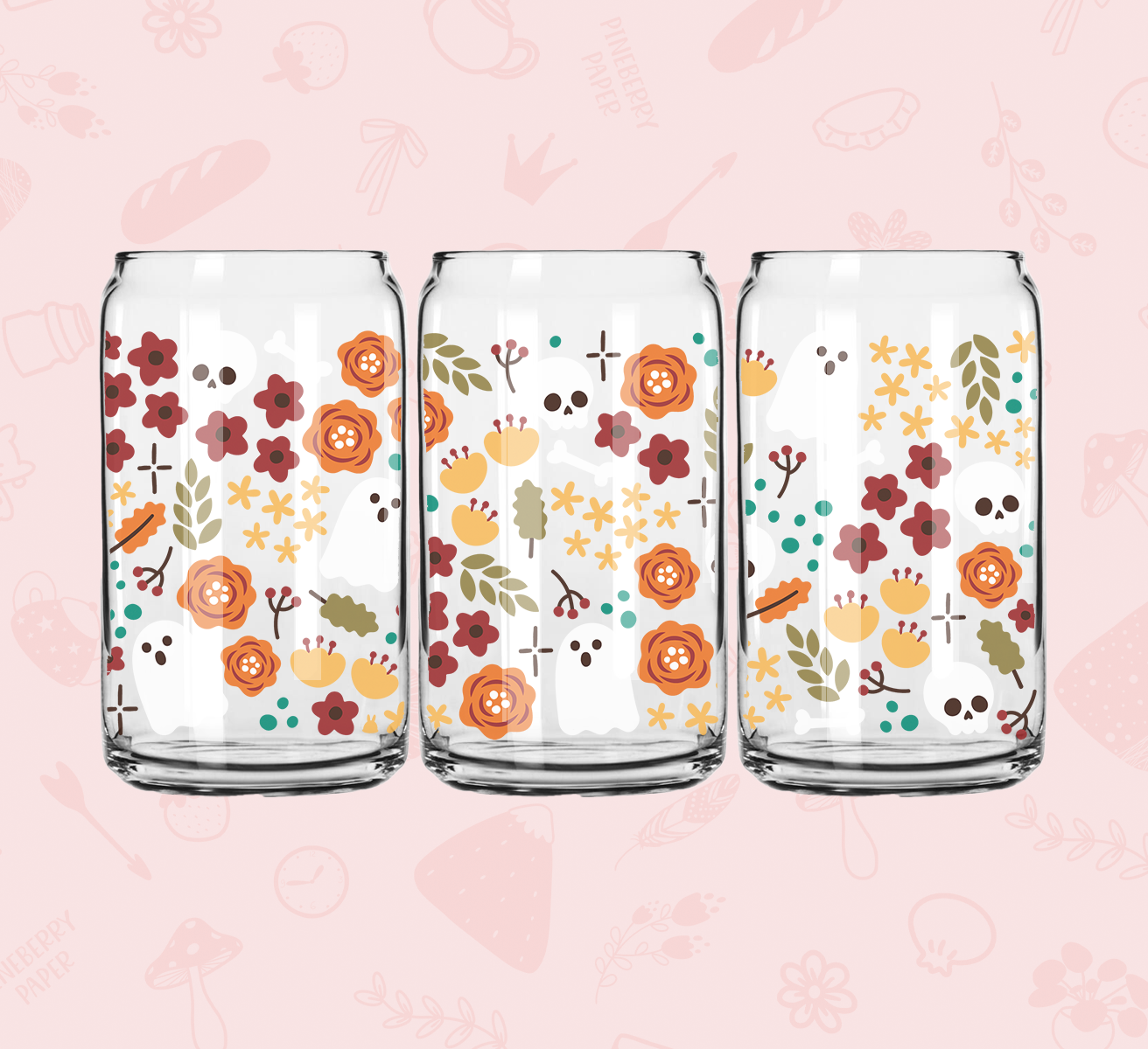 Fall Florals Glass