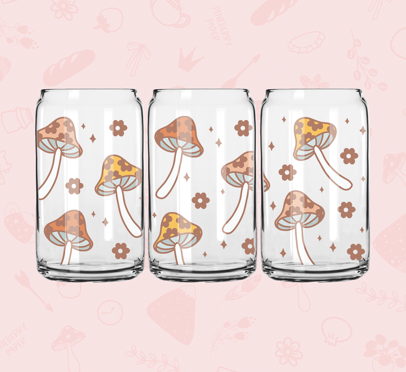 Flower Mushroom Glass