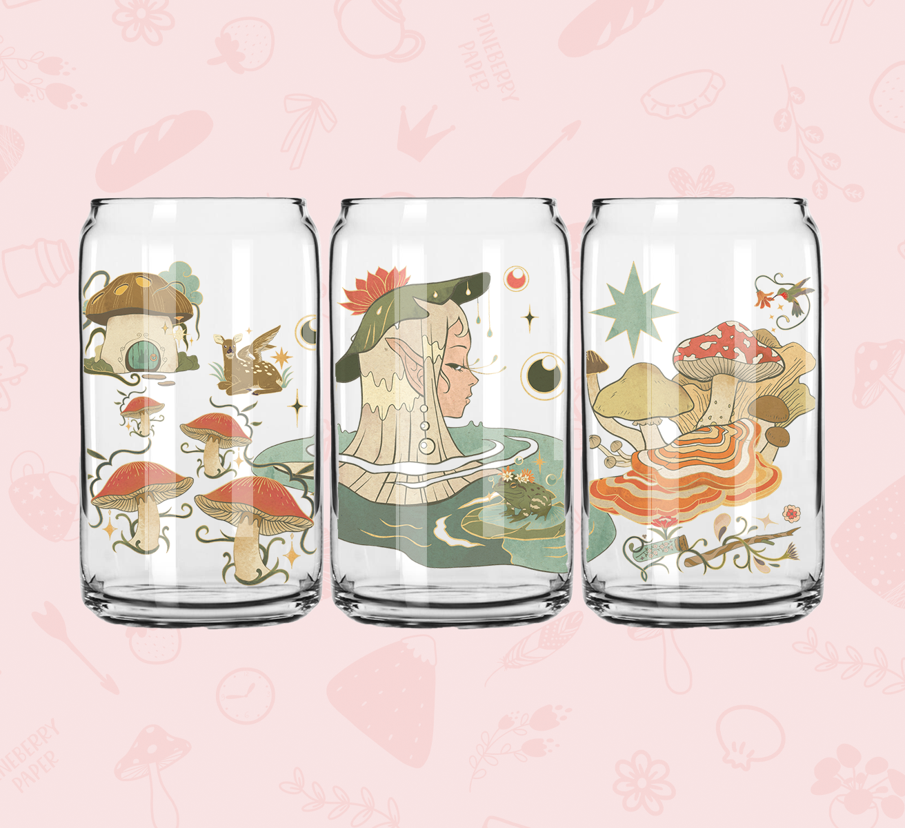 Mushroom Girl Glass