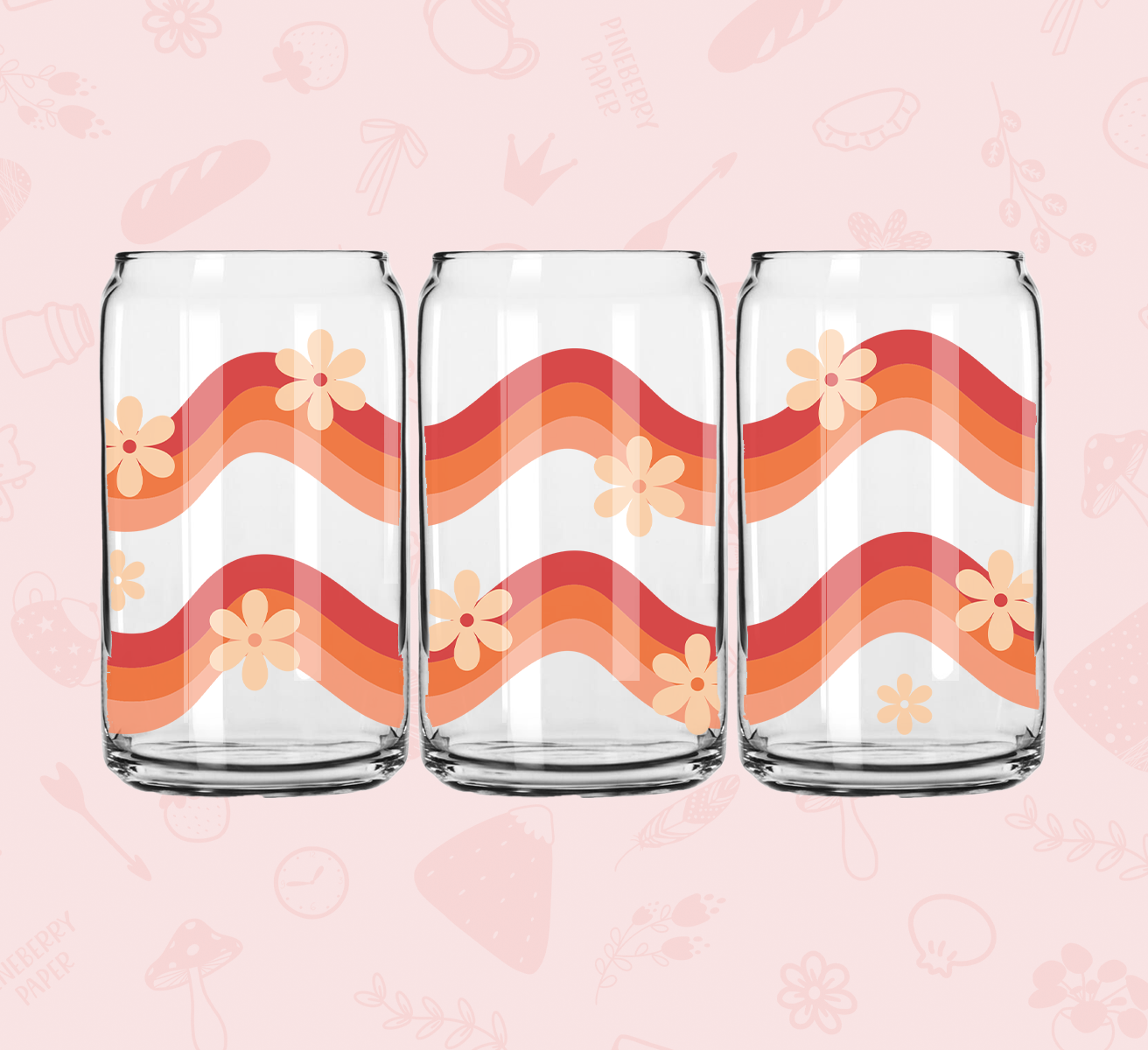 Red Wave Glass