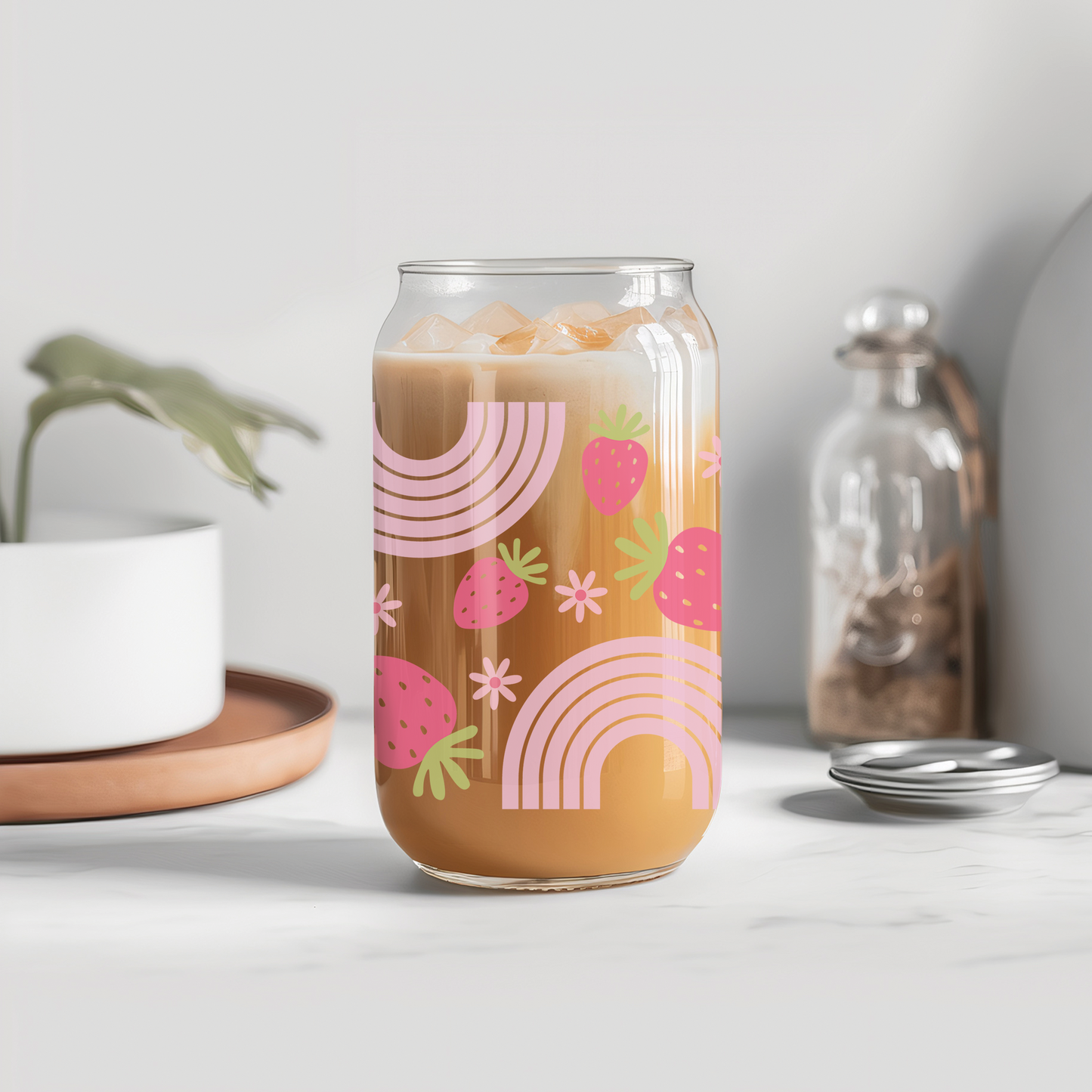 Strawberry Rainbow Glass