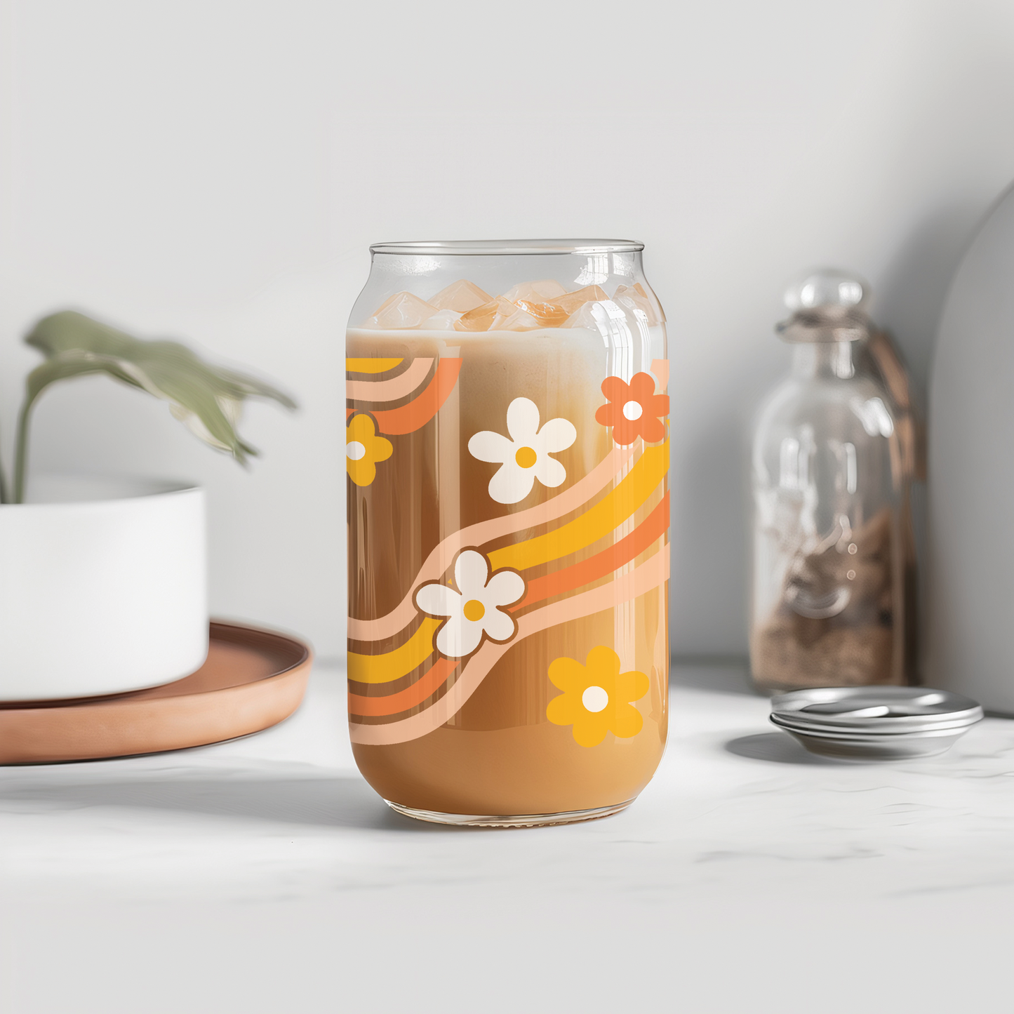 Think Happy Thoughts Glass