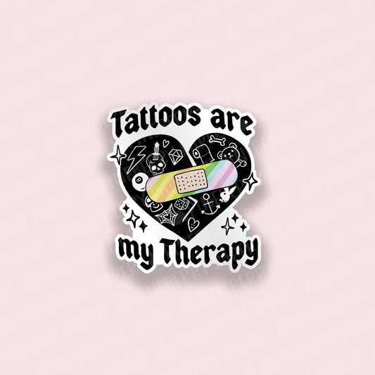 Tattoos Are My Therapy Vinyl Sticker