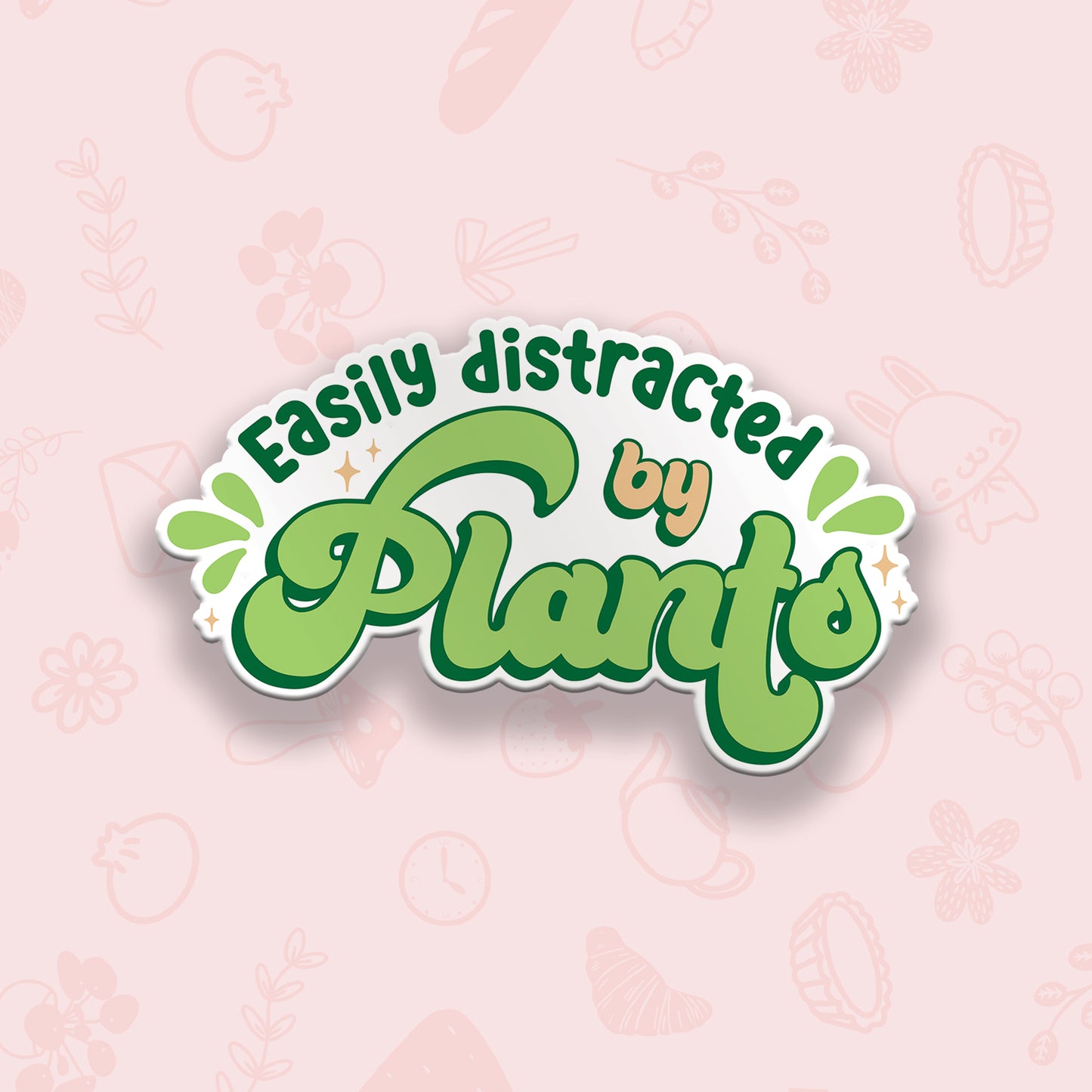 Easily Distracted by Plants Vinyl Sticker