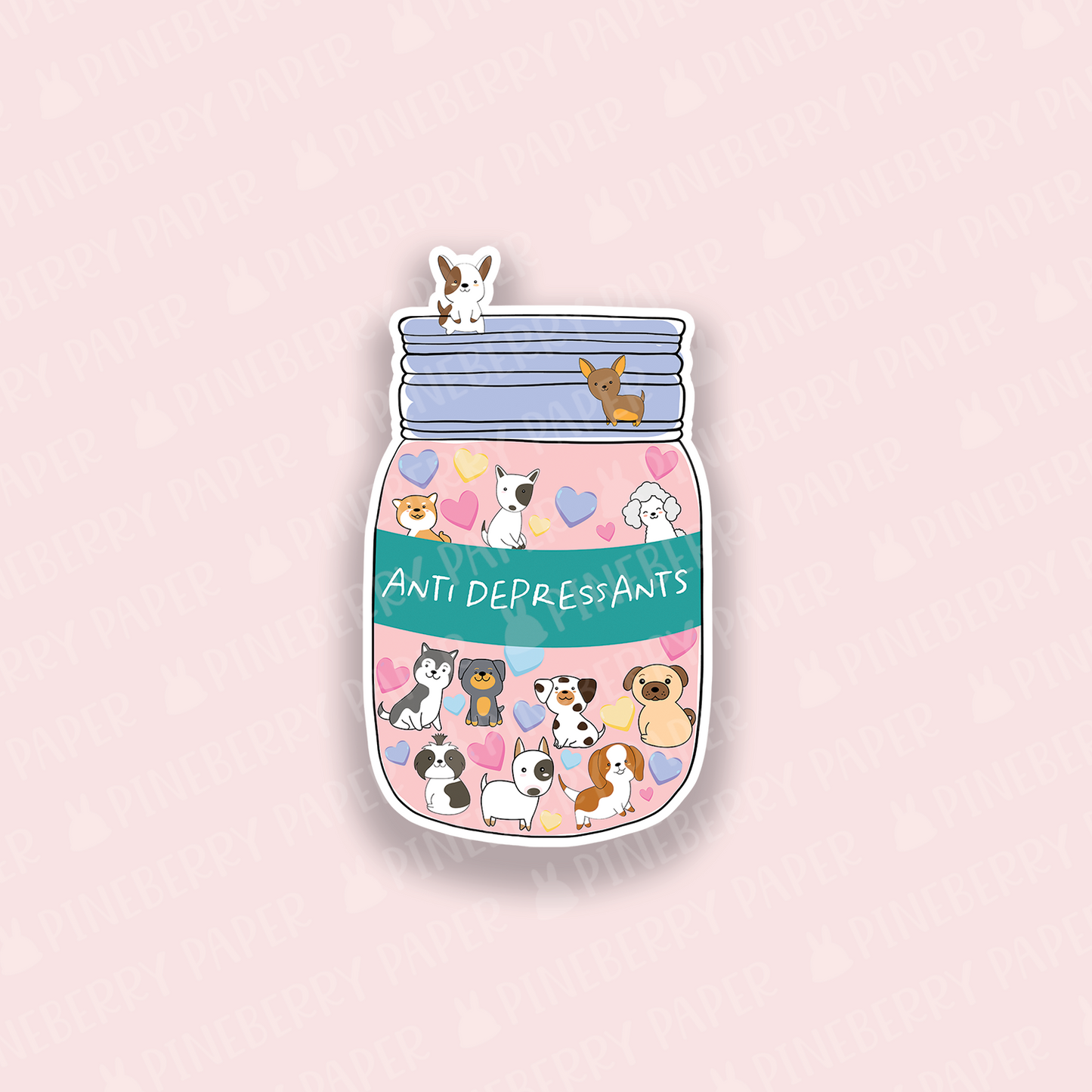 Antidepressant Dogs Vinyl Sticker