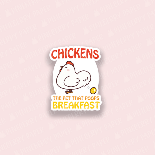 Chicken Poop Vinyl Sticker
