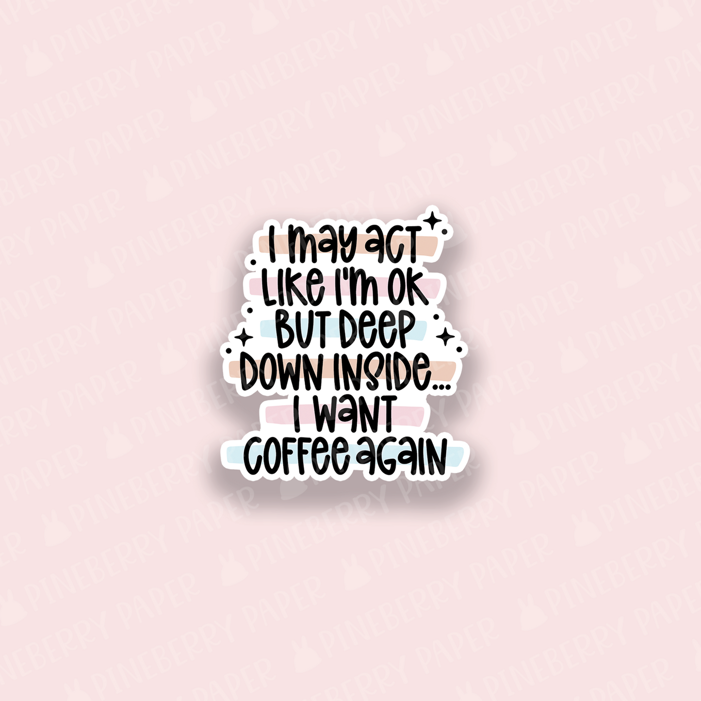 Coffee Again Vinyl Sticker