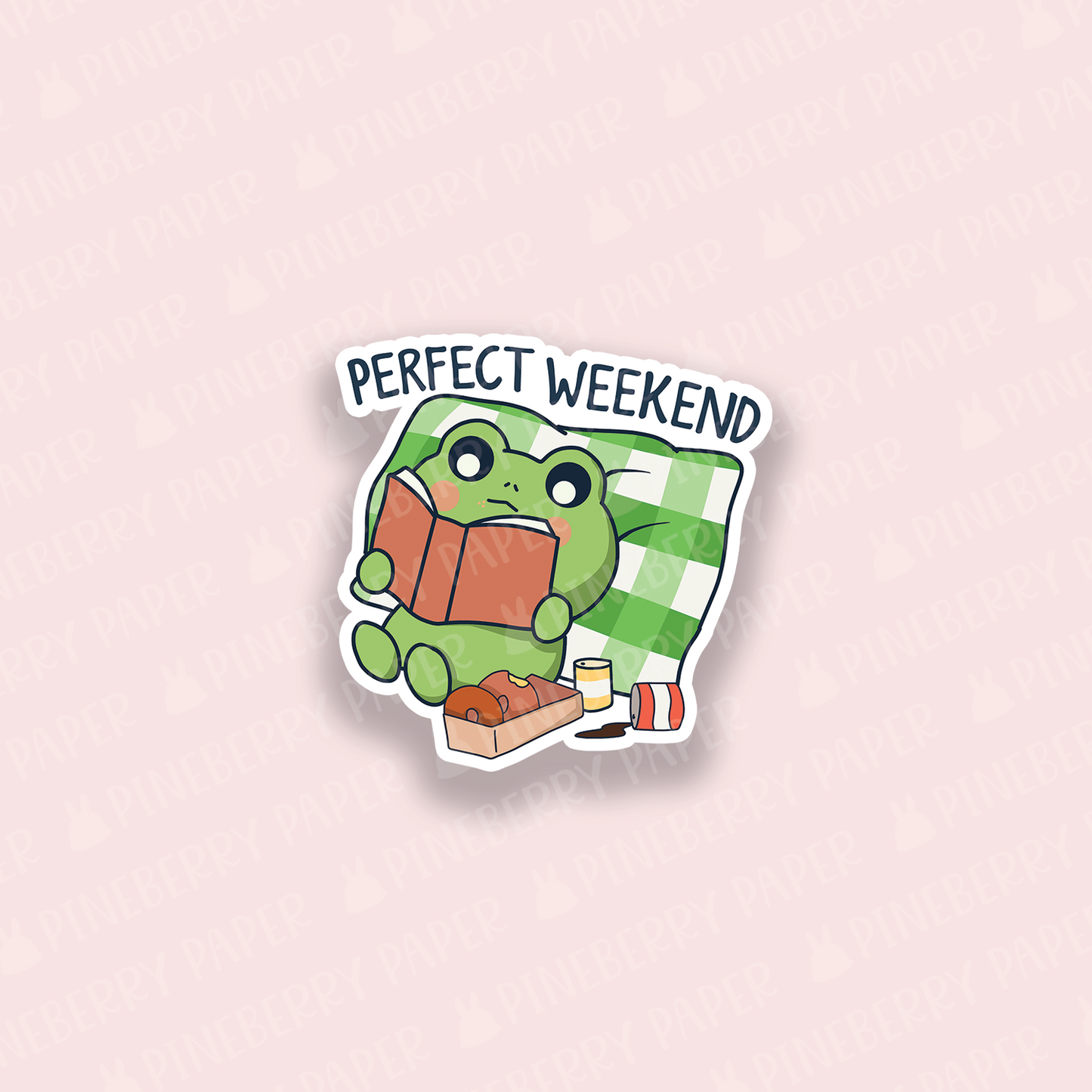 Perfect Weekend Frog Vinyl Sticker