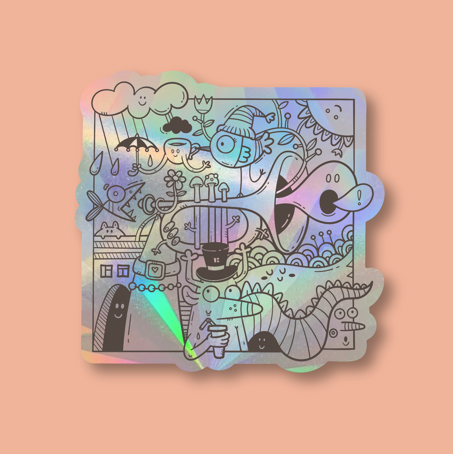 Doodle Suncatcher Window Sticker | SC068