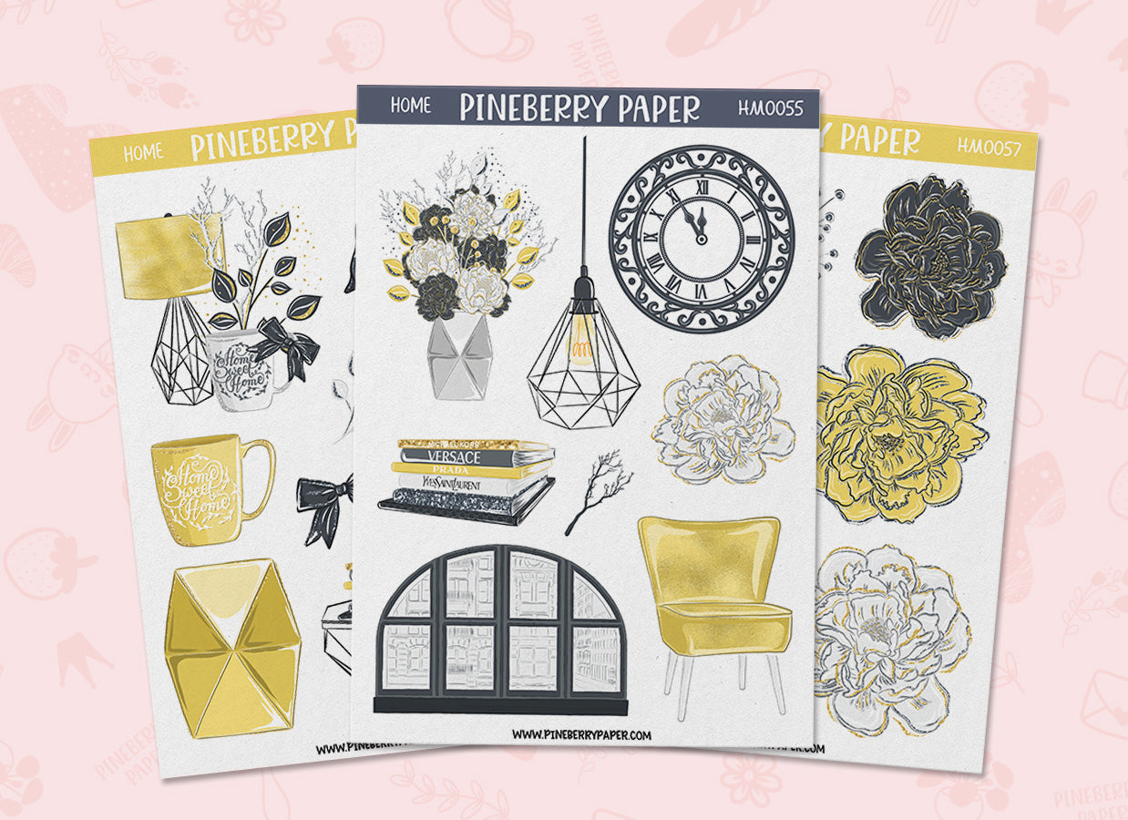 Yellow/Black Home Decor | HM0055 | HM0056 | HM0057