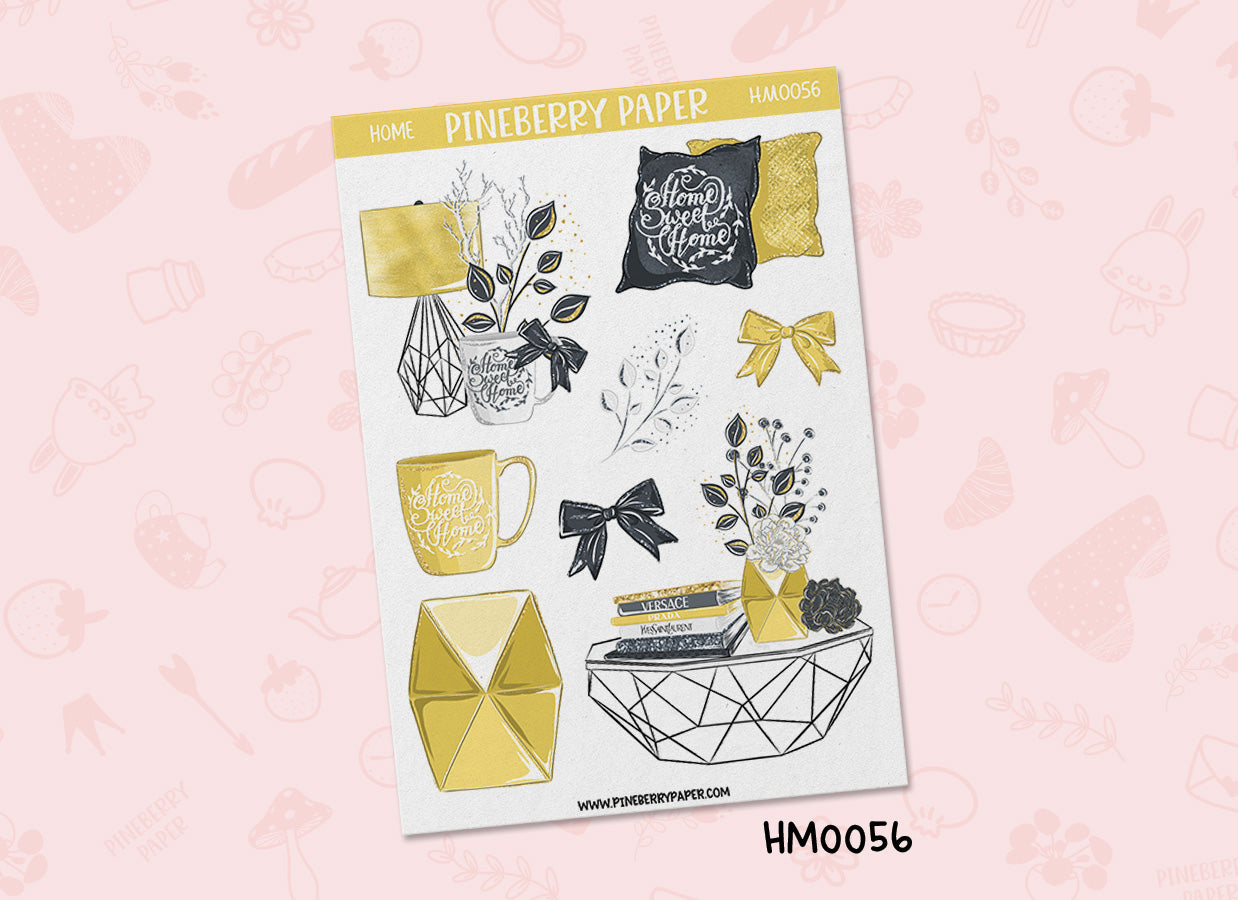 Yellow/Black Home Decor | HM0055 | HM0056 | HM0057