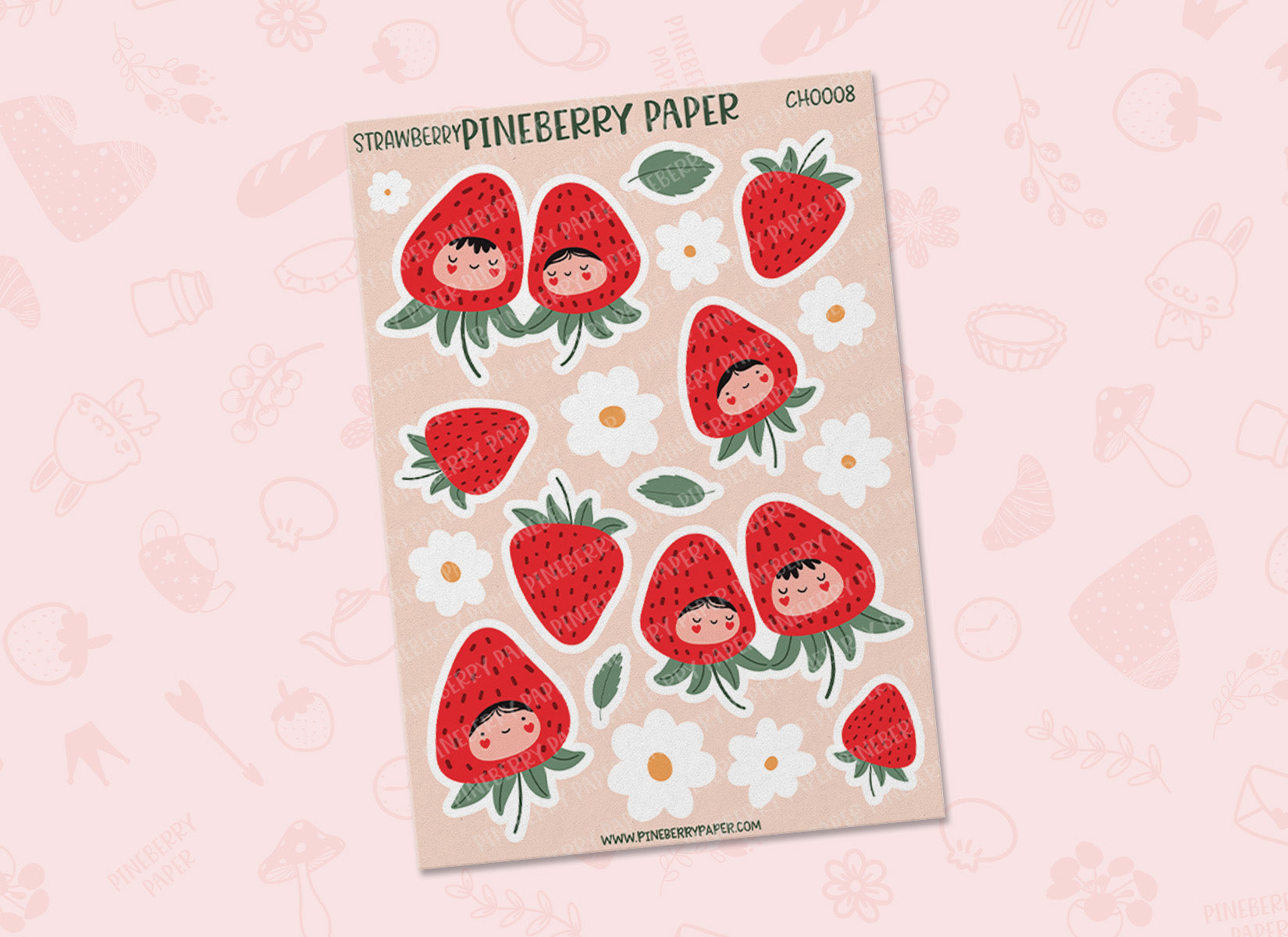 Strawberries Bullet Journal Stickers – Papershire