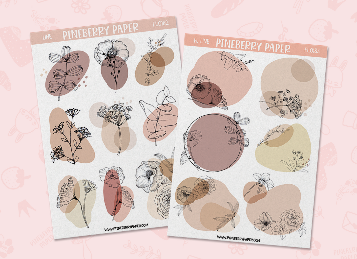 Neutral Floral Aesthetic | FL0182 | FL0183