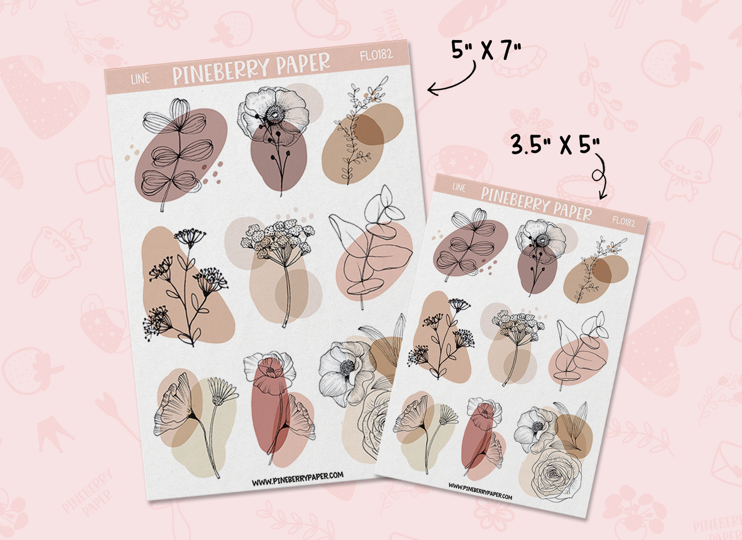 Neutral Floral Aesthetic | FL0182 | FL0183