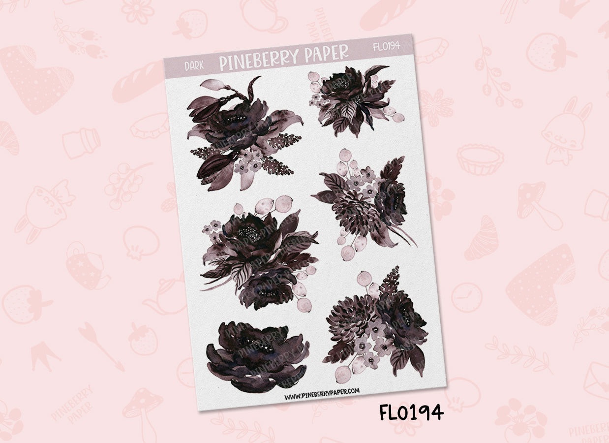Black Florals | FL0194 | FL0195 | FL0196