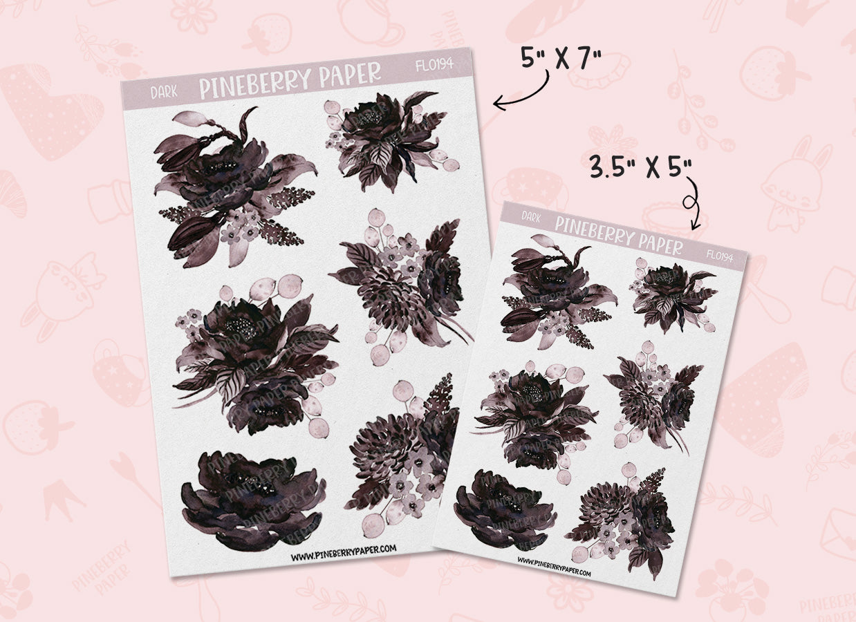 Black Florals | FL0194 | FL0195 | FL0196