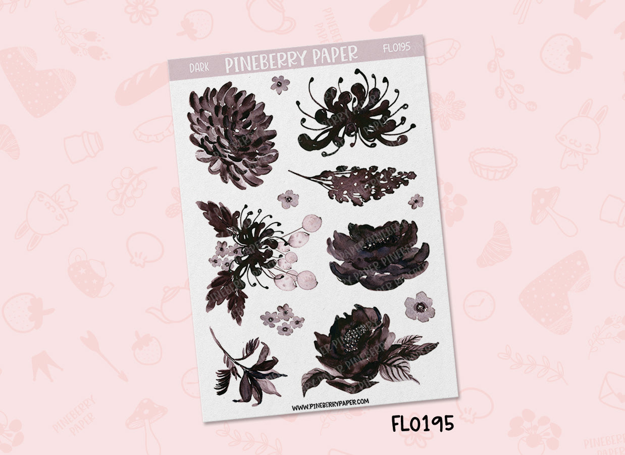 Black Florals | FL0194 | FL0195 | FL0196