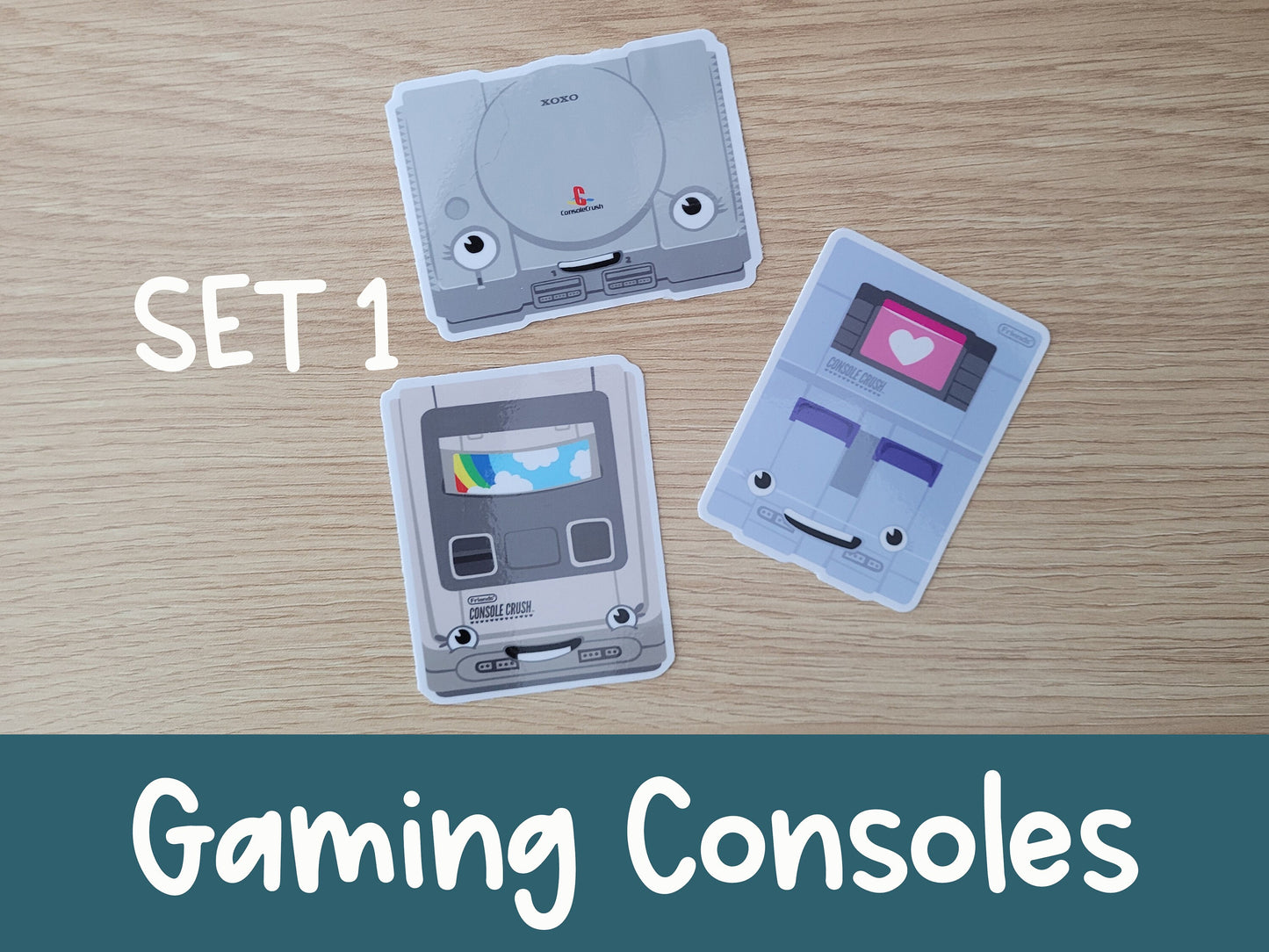 Gaming Console Vinyl Stickers | Waterproof | Console Crush