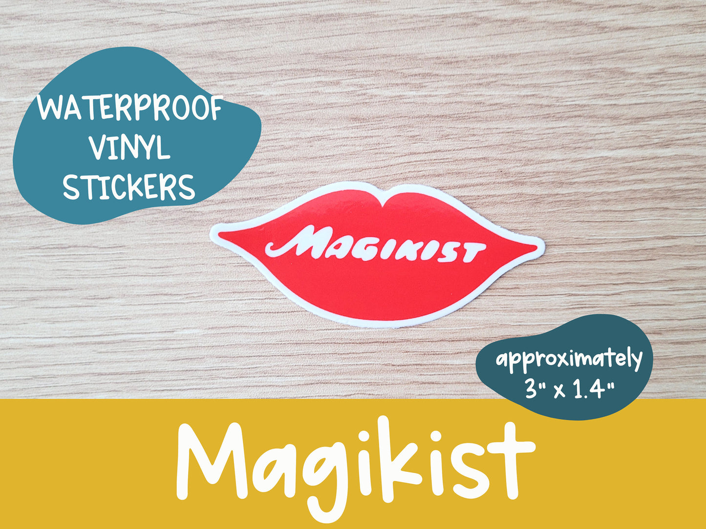 Magikist Vinyl Sticker | Chicago | Lips | Chicago Cultural Icon | Laptop Sticker | Water Bottle Sticker | Weatherproof | Waterproof | Decal