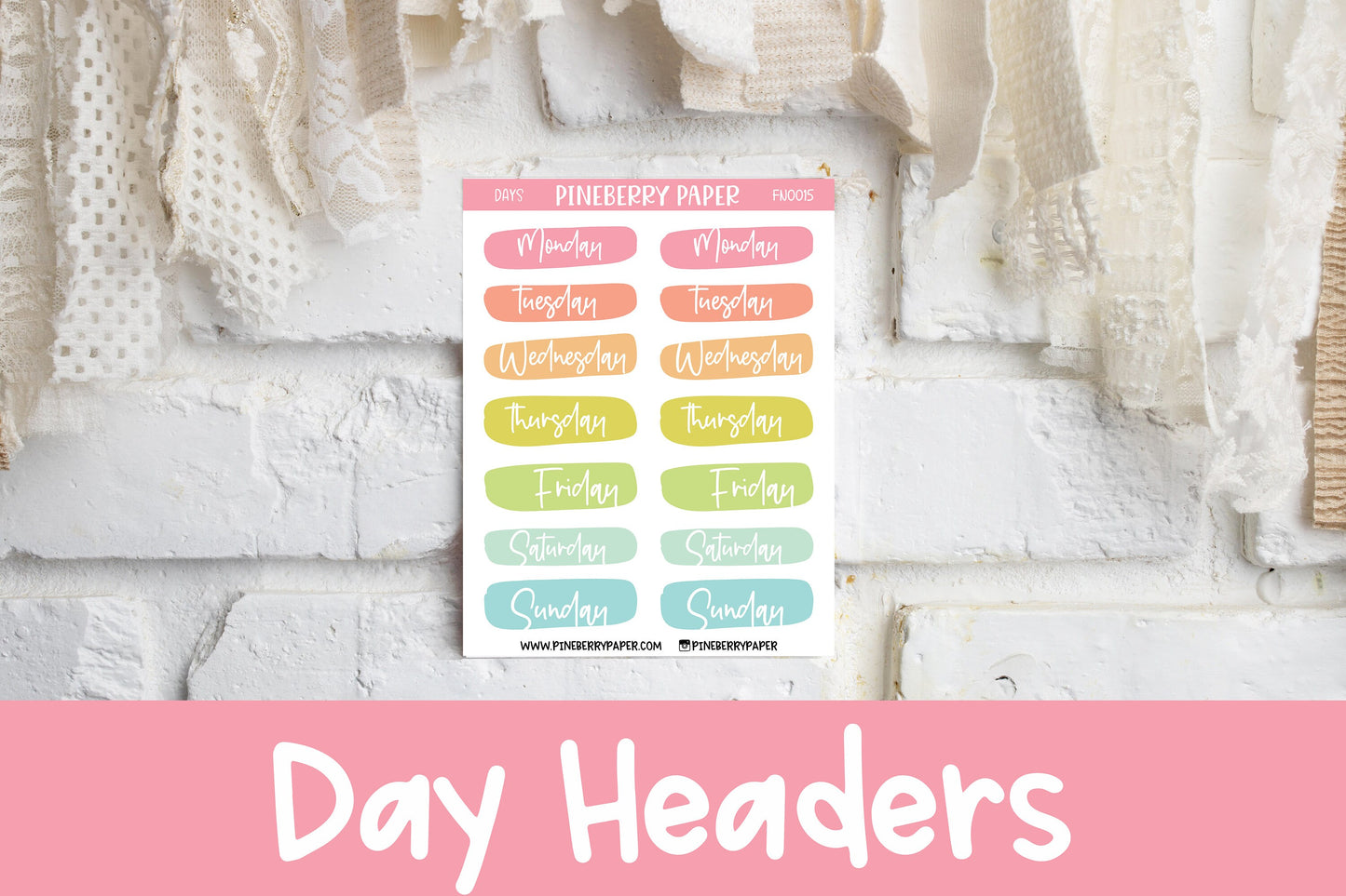 Days of the Week Headers | FN0015