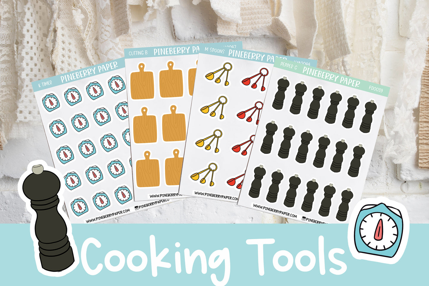 Cooking Tools | Measuring Spoon | Pepper Grinder | Cutting Board | Kitchen Timer |