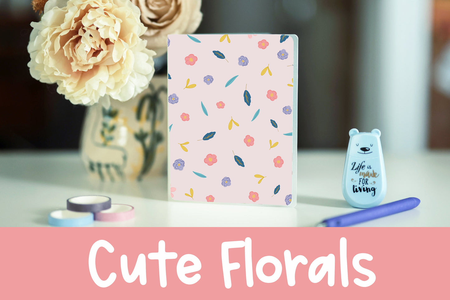 Floral Sticker Album | 60 Top-Loading Sleeves