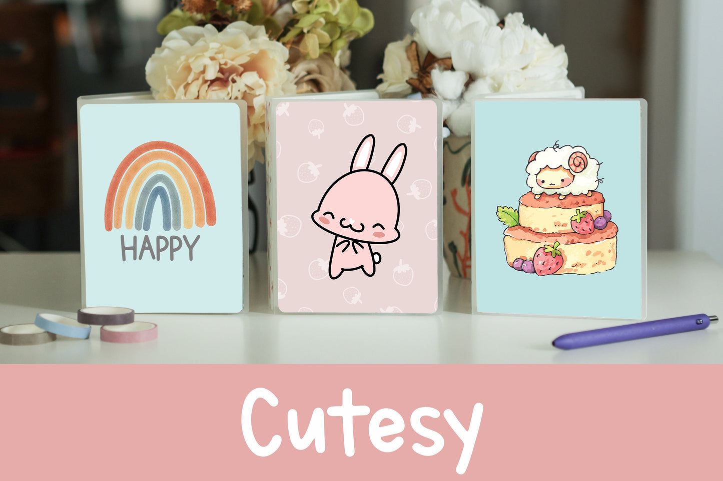 Cutesy Sticker Album | 60 Top-Loading Sleeves