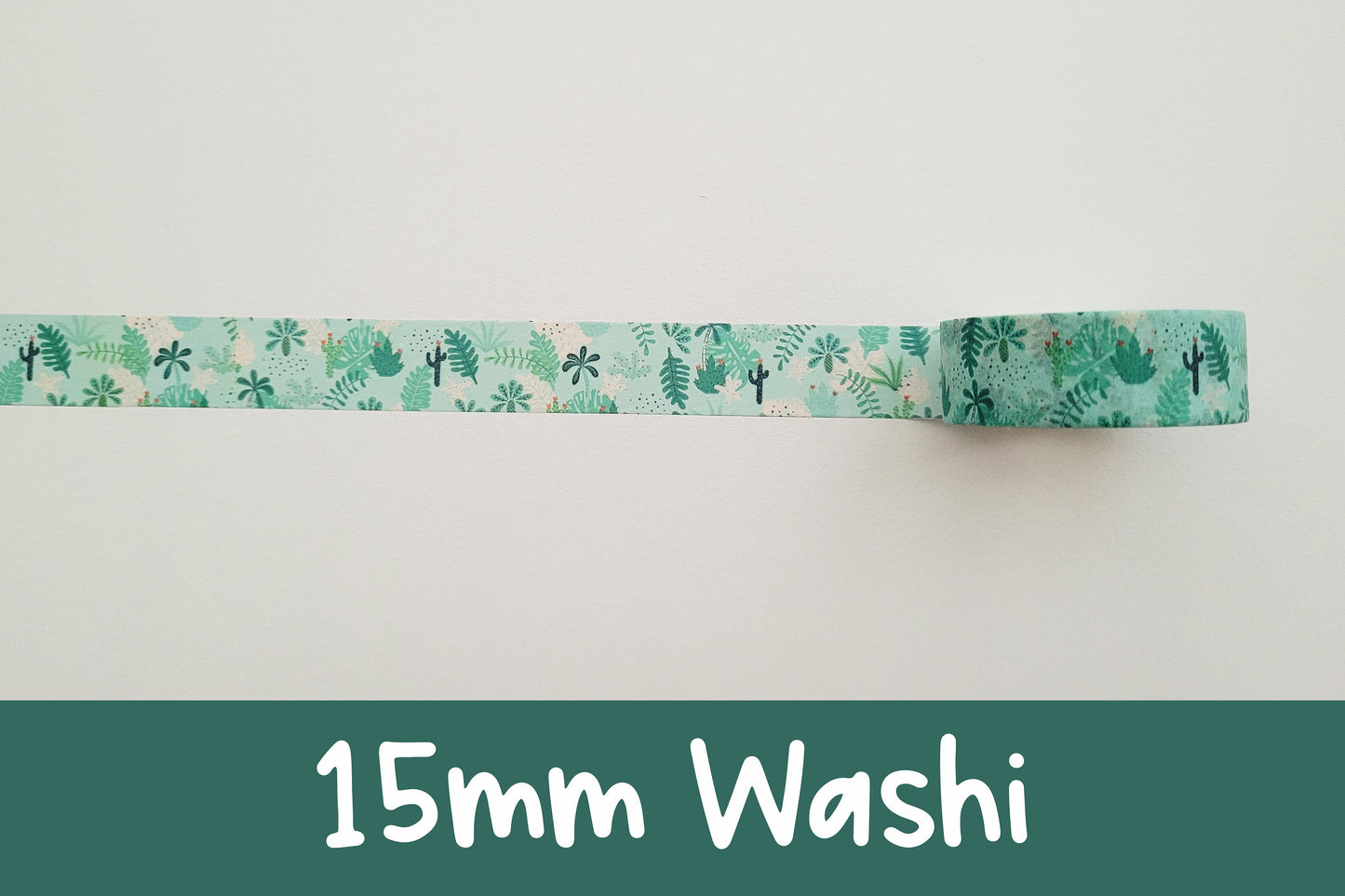 Green Leaves Washi Tape | 15mm x 5m