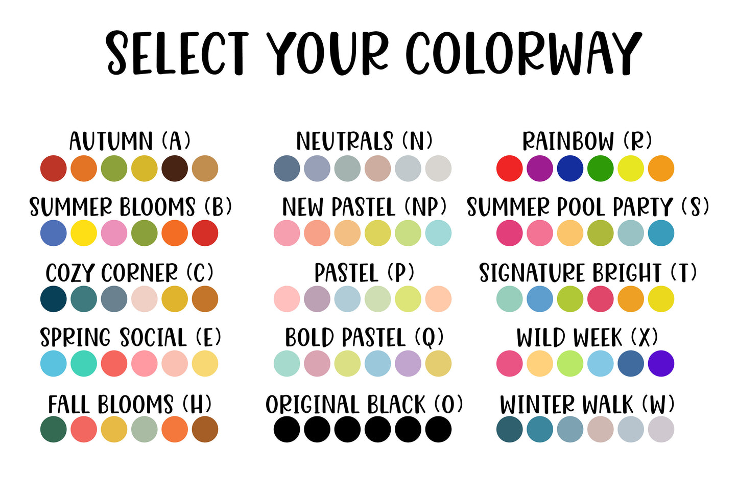 Colorway Vertical Kit | Functional | Stickers | Colorful | Multiple Color Options