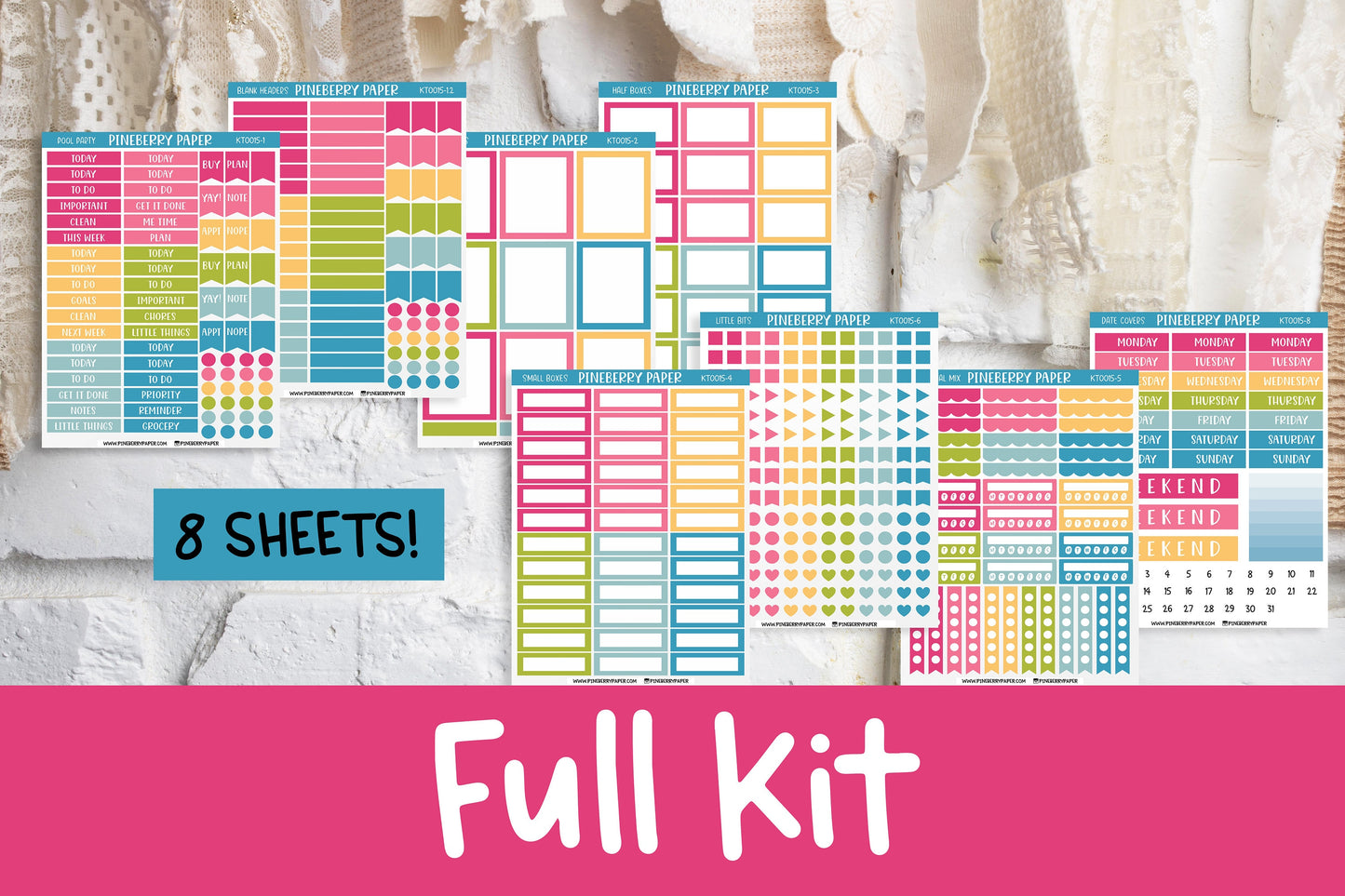 Colorway Vertical Kit | Functional | Stickers | Colorful | Multiple Color Options