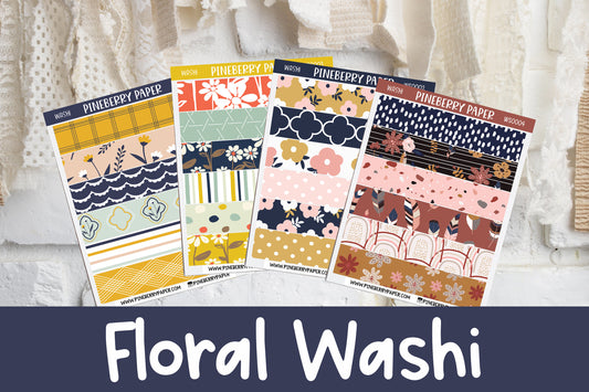 Floral Washi Strips