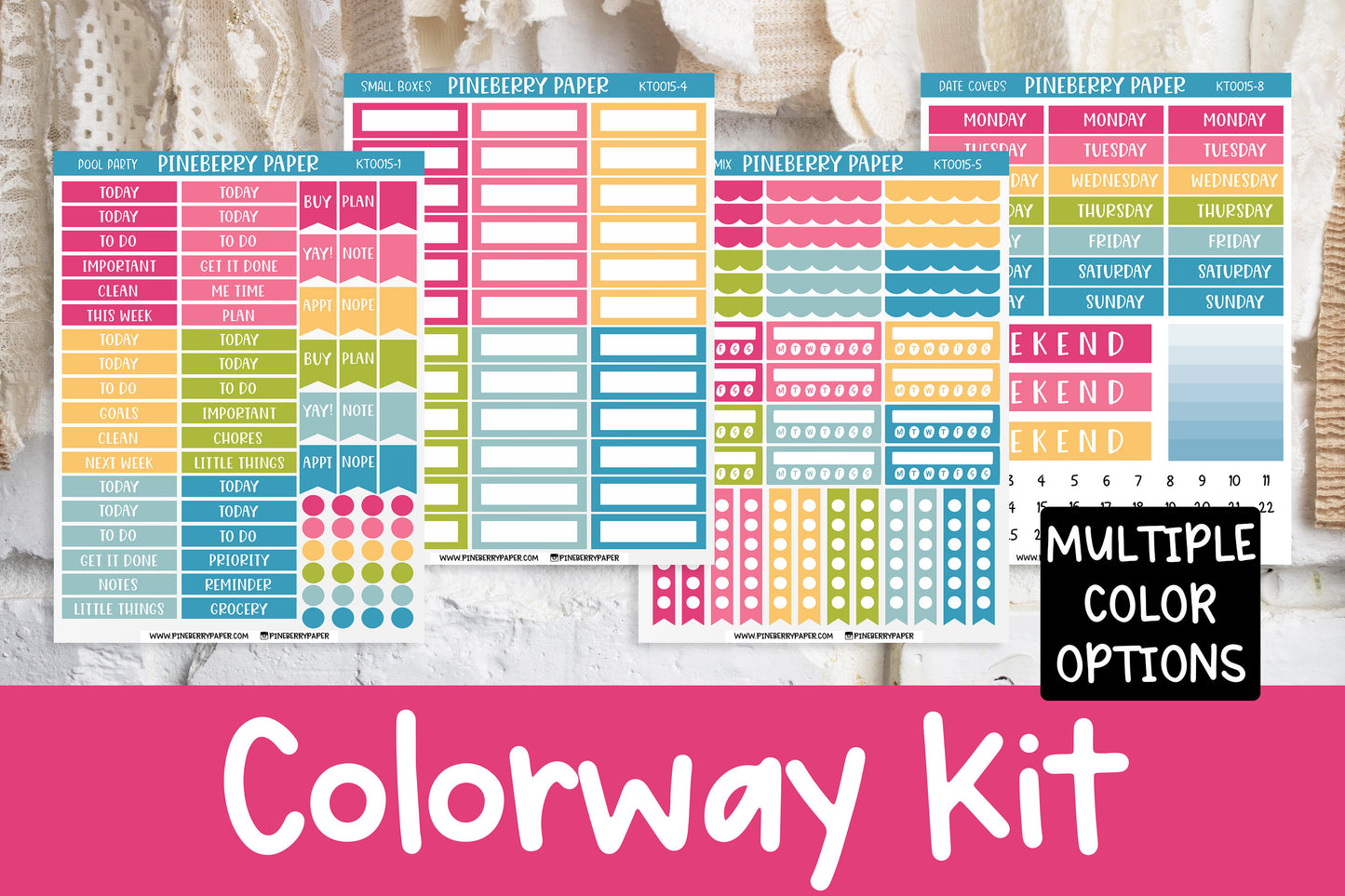 Colorway Vertical Kit | Functional | Stickers | Colorful | Multiple Color Options