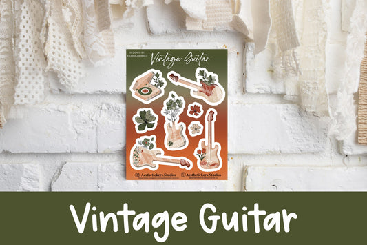 Vintage Guitar Stickers | Aesthetickers Studios