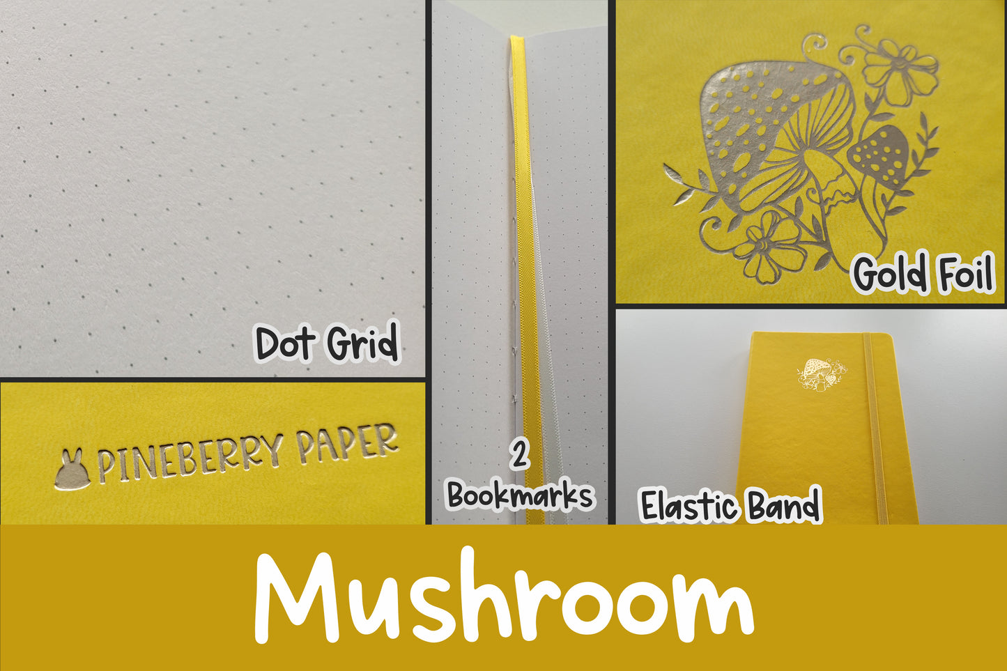Mushroom Dot Grid Notebook
