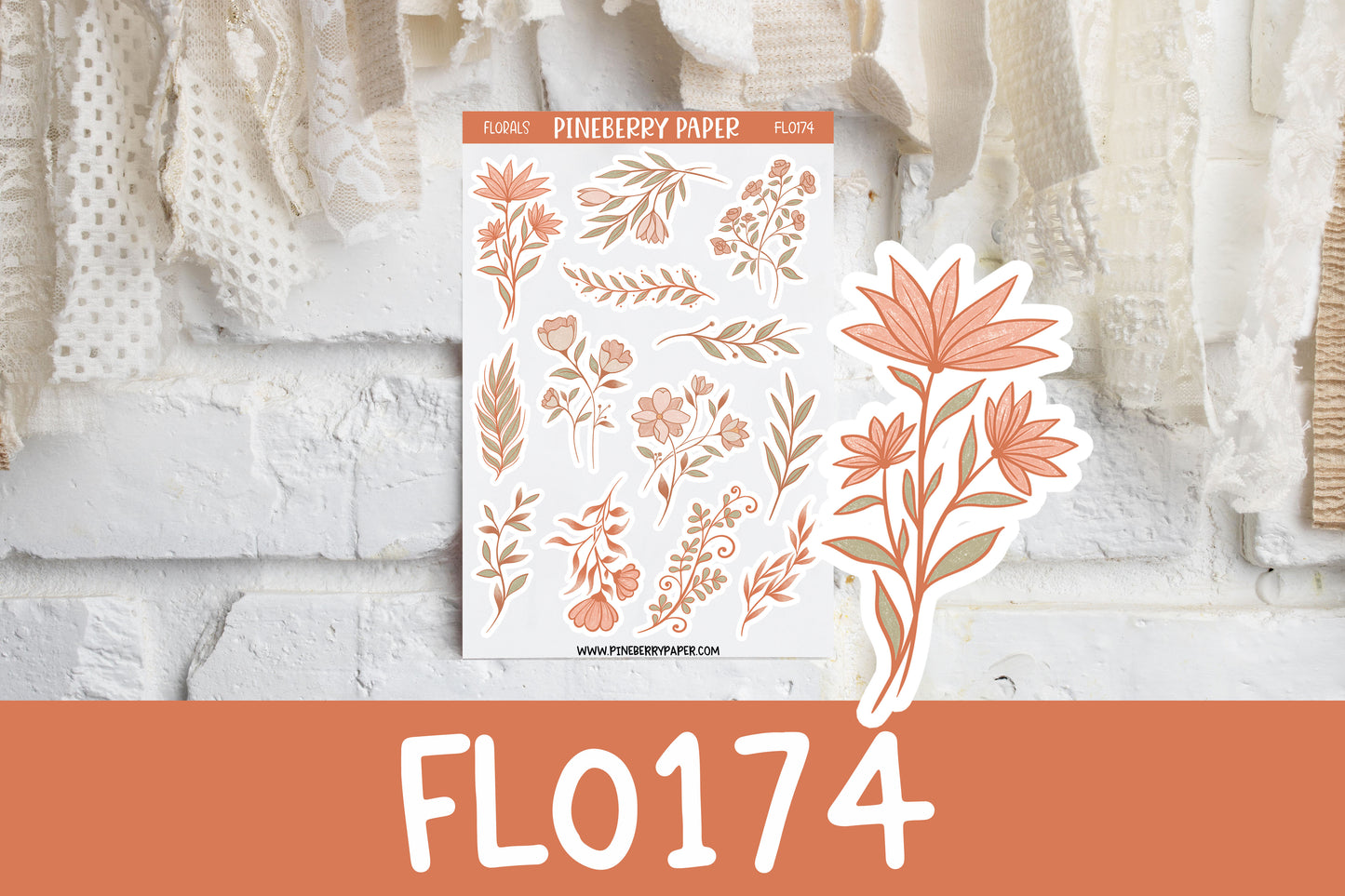 Peach Floral | FL0173 | FL0174