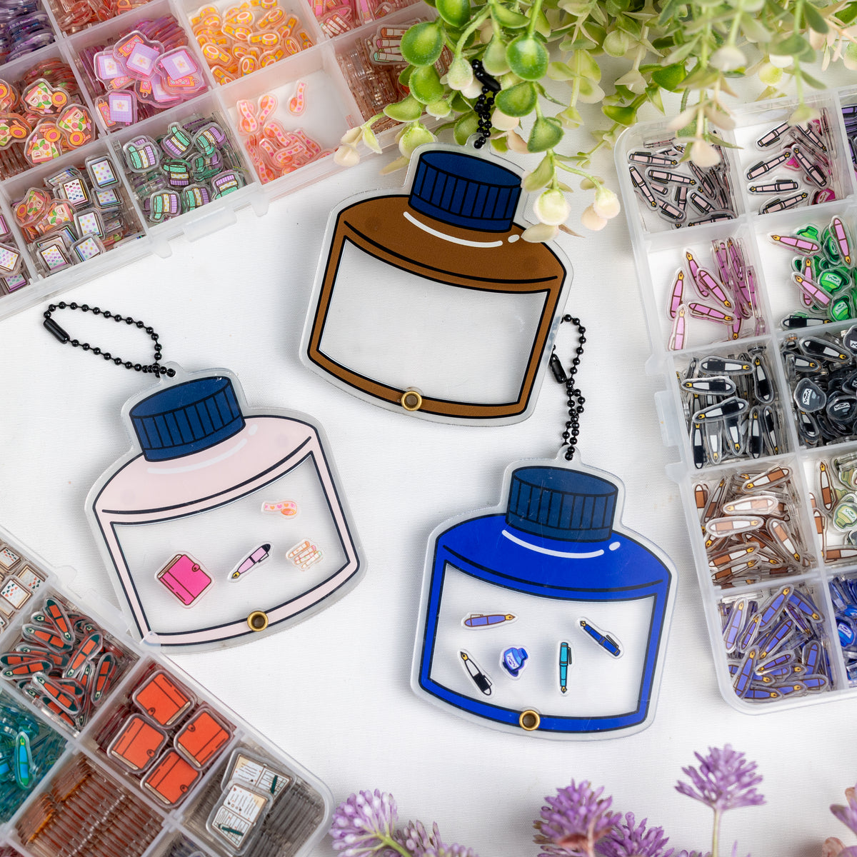 Ink Bottle Shaker | Customize and Select Your Charms
