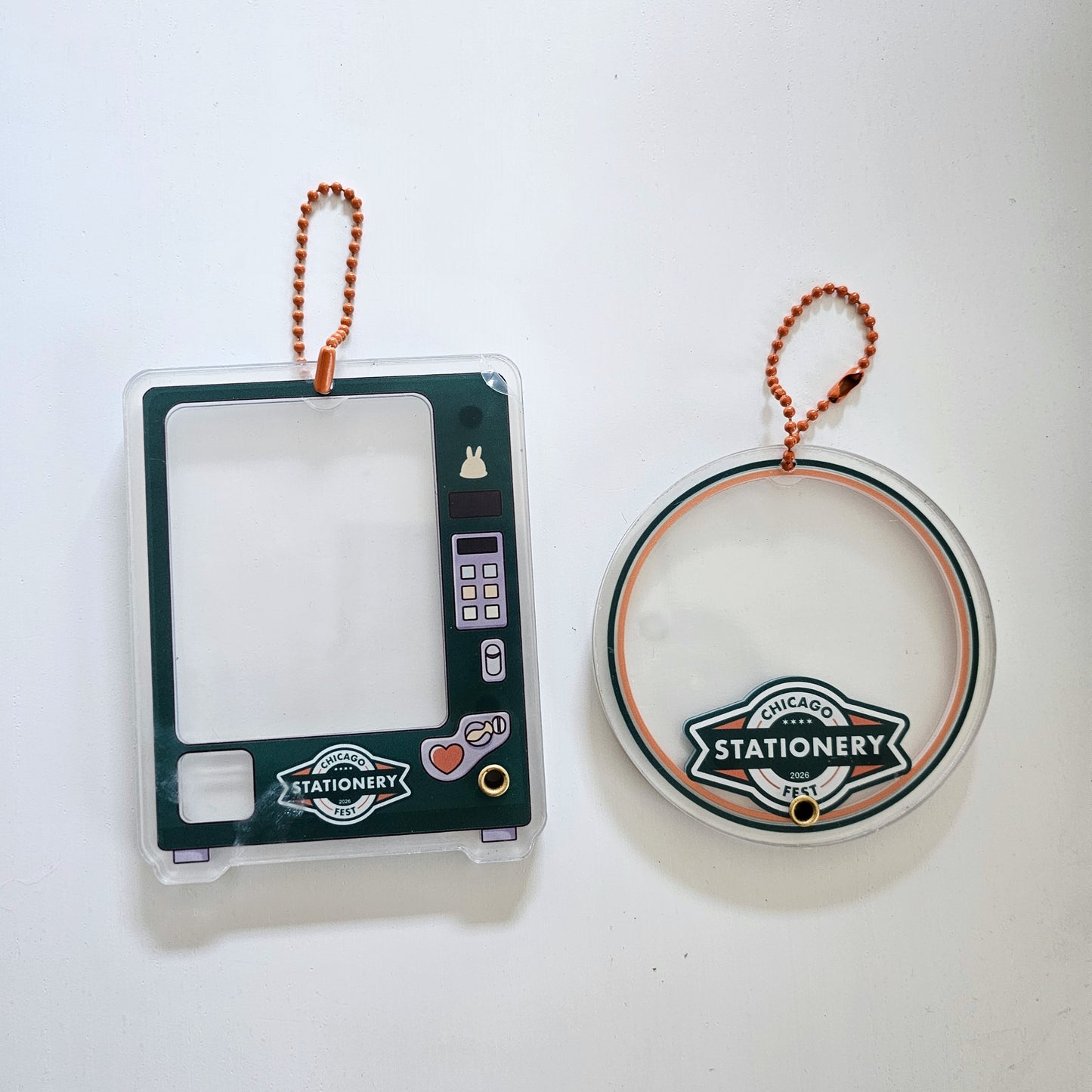 Chicago Stationery Fest Shaker Keychain | Circle | Vending Machine