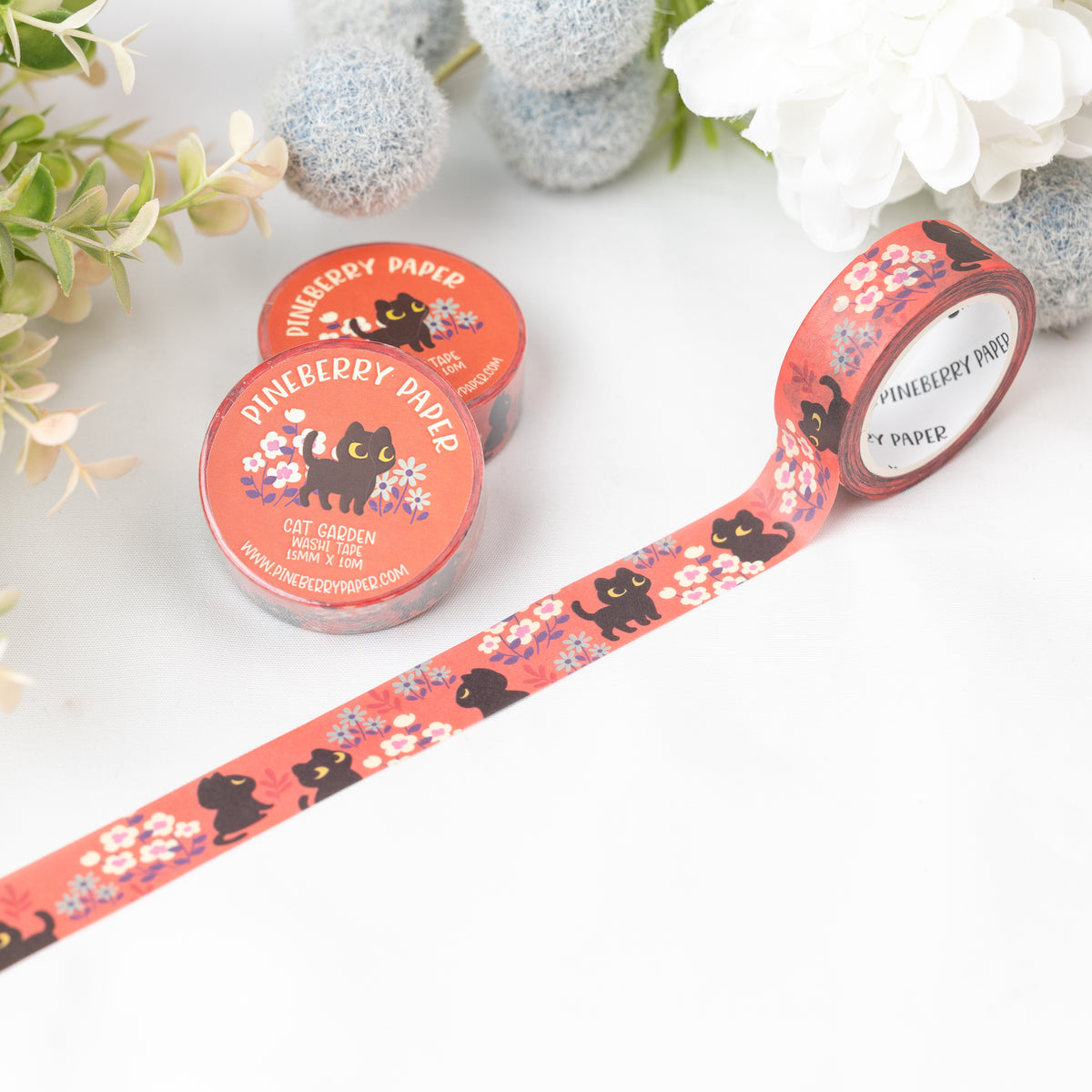 Cat Garden Washi Tape | 15mm x 10m | W010