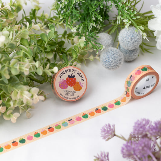 Strawberry Washi Tape | 15mm x 10m | W073