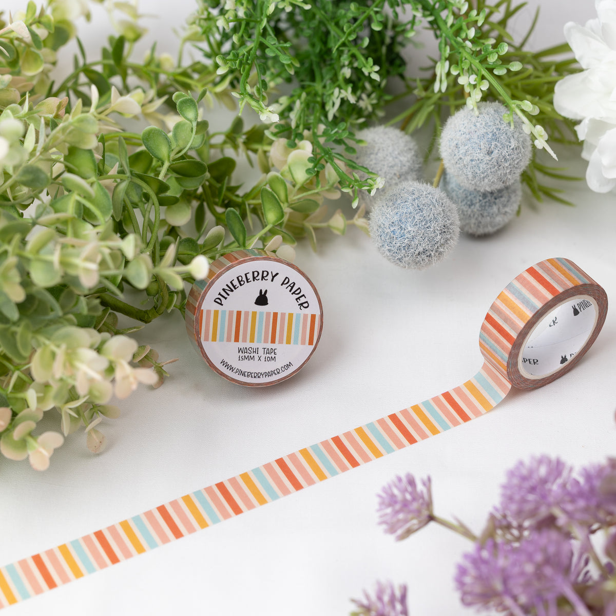 Sunny Pop Stripes Washi Tape | 15mm x 10m | W051