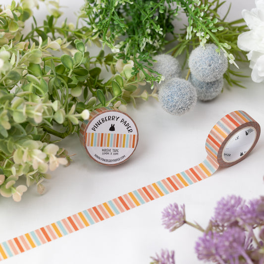 Sunny Pop Stripes Washi Tape | 15mm x 10m | W051