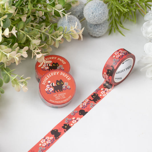 Cat Garden Washi Tape | 15mm x 10m | W010
