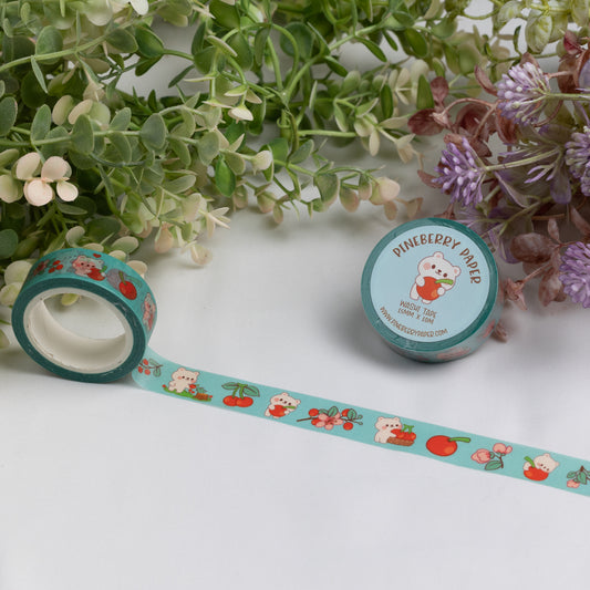 Cherry Bear Washi Tape | 15mm x 10m | W033