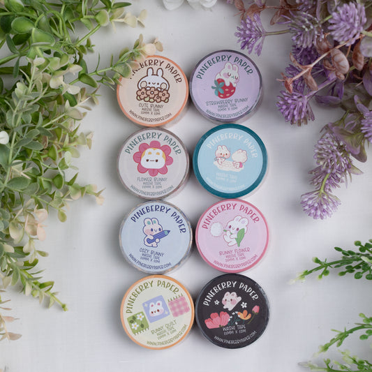 Bunny Washi Bundle | 15mm x 10m | 8 rolls