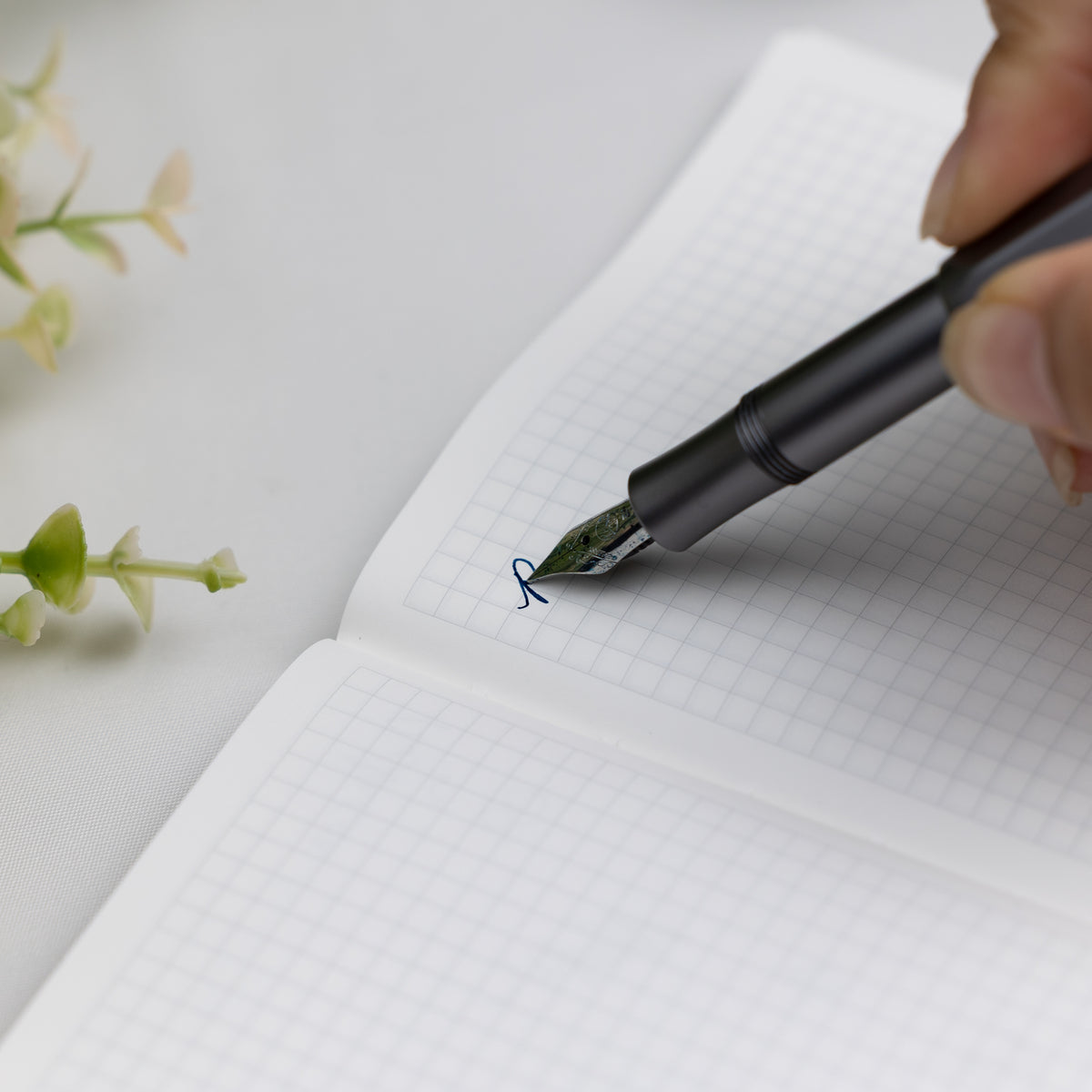 A6 Tweed Tomoe River Paper Grid Notebook